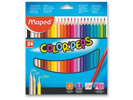 Pastelky Maped Color'Peps - 24 barev