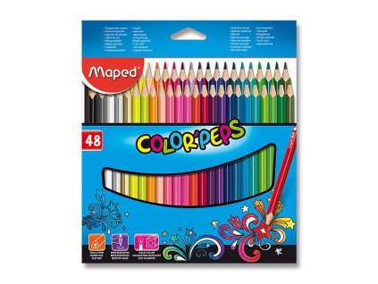 Pastelky Maped Color'Peps – souprava 48 barev