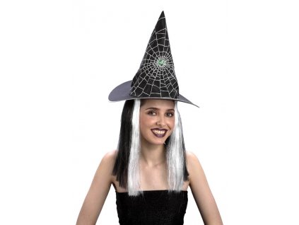 Čarodějnický klobouk s vlasy