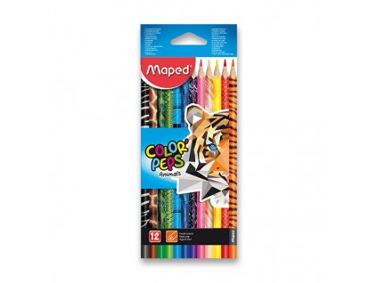 Pastelky Maped Color’Peps Animals – 12 barev