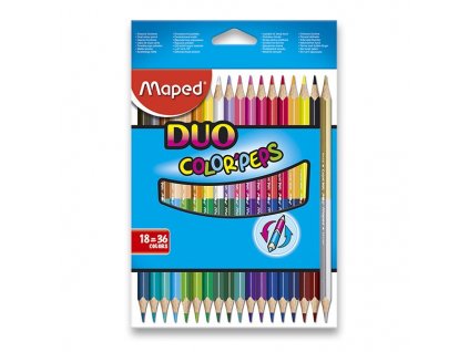 Pastelky Maped Color'Peps Duo - oboustranné pastelky, 36 barev