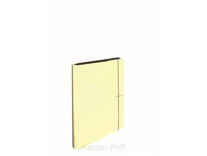 3klopé lamino desky s gumičkou PASTELINI žlutá