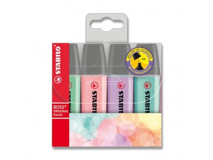 Zvýrazňovač Stabilo Boss Original Pastel - sada 4 barev