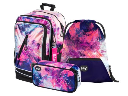 Školní batoh v setu - Baagl - Cubic Abstract