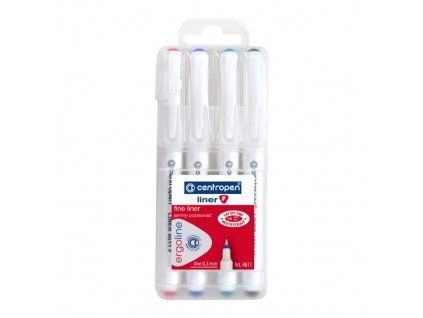 Liner Centropen 4611 – sada 4 ks, hrot 0,3 mm
