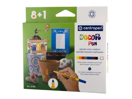 dekoracni popisovac centropen 2738 decor pen sada 8 1 ks