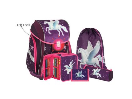 skolni aktovka 5 dilny set smart 3d pegasus led 2