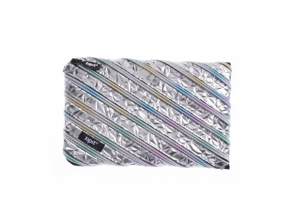 Zipit Metallic velký penál / pouzdro Silver