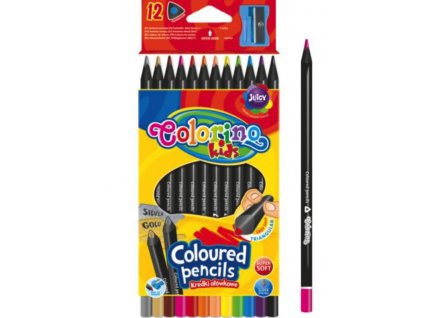 Pastelky Colorino z černého dřeva – 12 barev