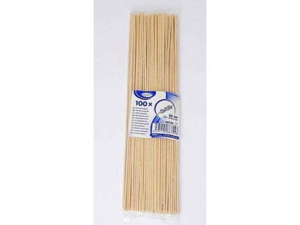 Uzenářské špejle 30 cm – nehrocené, 100 ks, průměr 2,5 mm