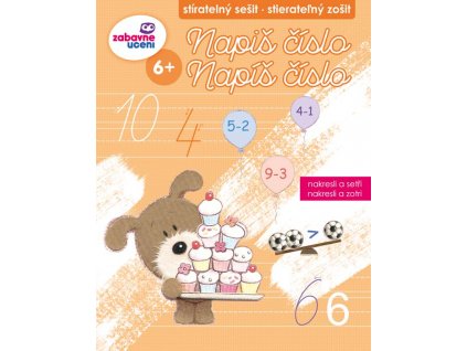Zábavné učení Stíratelný sešit - Napiš číslo A4