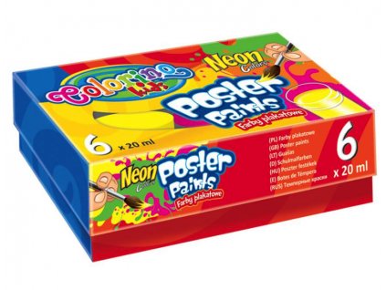 Temperové barvy Colorino Neon – 6×10 ml