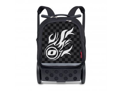 Školní a cestovní batoh na kolečkách Nikidom Roller UP White Fire (19 l)