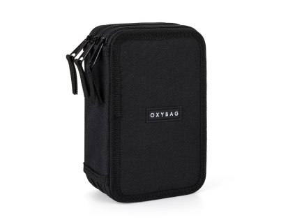 Školní penál 3 patra prázdný Oxybag – Unicolor Black