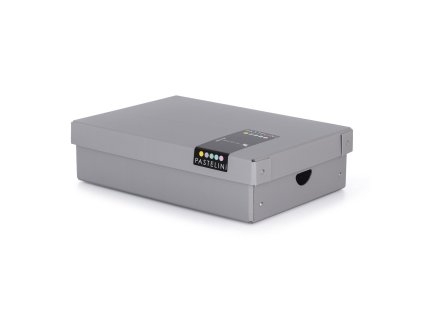 Úložná krabice lamino PASTELINI šedá – malá