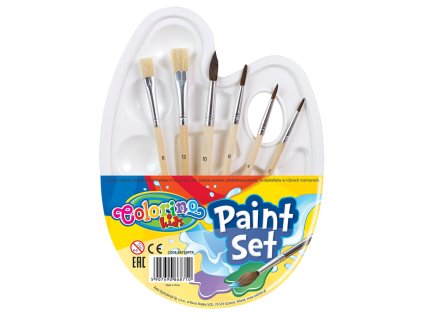 Sada štětců s malířskou paletou Colorino