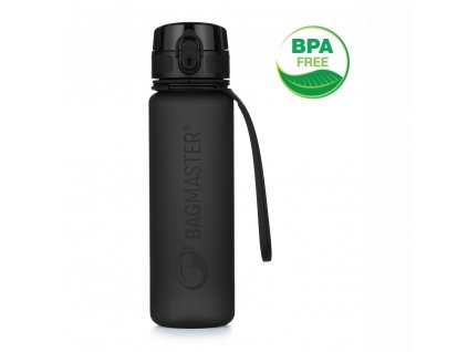 Lahev na pití Bagmaster – černá, 500 ml s pojistkou proti vylití
