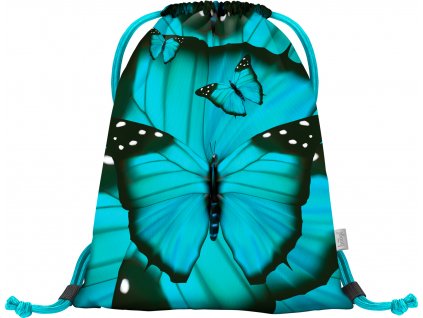 Školní sáček Baagl Butterfly – růžový vak na přezůvky s motýlkyŠkolní sáček na přezůvky Baagl Butterfly – tyrkysový s motýlem