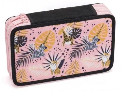 Školní penál dvoupatrový Stil - Tropical