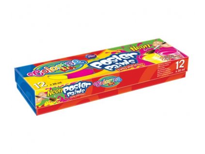 Temperové barvy Colorino Neon – 12×20 ml v kelímku