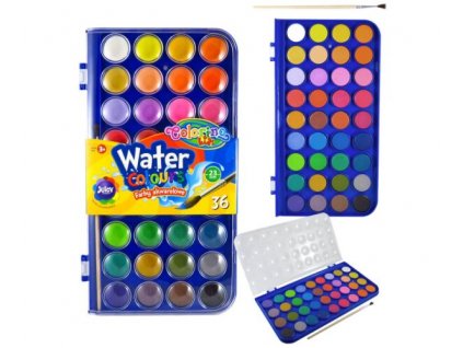 Colorino vodové barvy 36ks 23mm