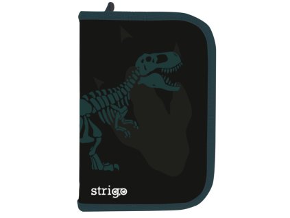 Školní penál Strigo Dinosaur – 1 patro, 2 chlopně, prázdný