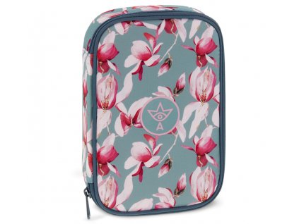 Školní penál Ars Una Rosy Magnolia – velký dvoupatrový