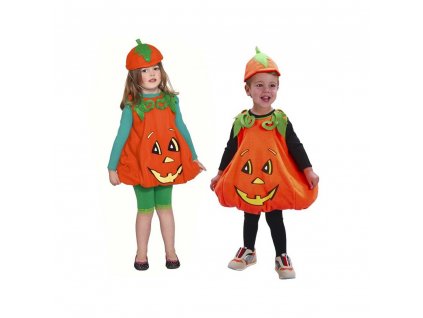detsky kostym tekvicka kombineza cepice rozmer 92 104 cm