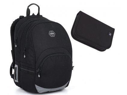 Černý školní batoh Topgal - KIMI 24020 - SET SMALL