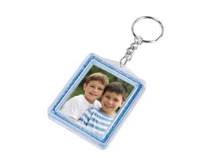 Hama přívěsek na klíče s fotkou Glimmer – tyrkysový, třpytkový rámeček