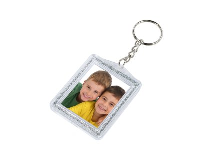 Hama přívěsek na klíče s fotkou Glimmer – stříbrný, třpytkový rámeček