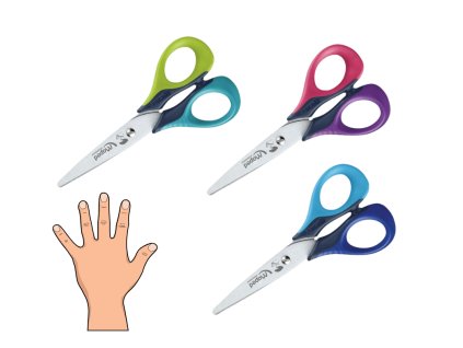 Nůžky Maped Sensoft pro leváky 13 cm – mix barev