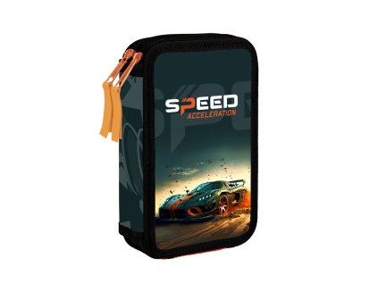Penál do školy dvoupatrový Oxybag – Auto 2024 (prázdný)