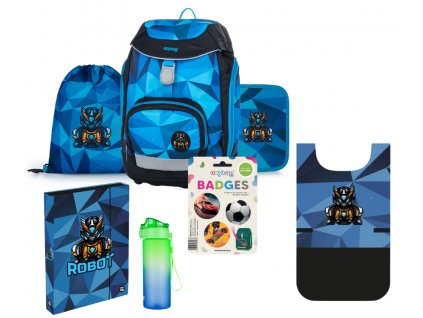 Školní batoh pro prvňáčka v setu Set 7dílný OXY Sherpy Blue
