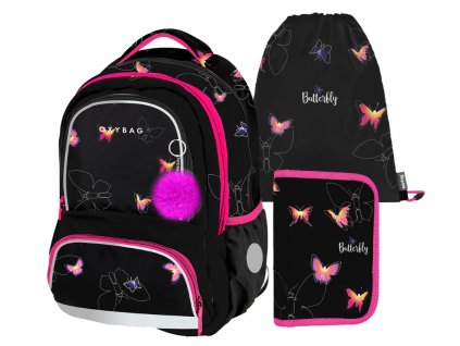 Školní batoh OXY NEXT Butterfly v setu