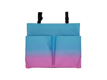 Kapsář na lavici OXY Ombre Pink – textilní s 3 kapsami, 36 × 30 cm