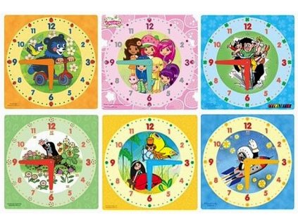 Školní papírové hodiny AKIM – výuka času pro děti (21 × 21 cm)