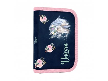 Oxybag Penál 1 p. 2 chlopně naplněný Unicorn 1 2023 – školní penál s výbavou