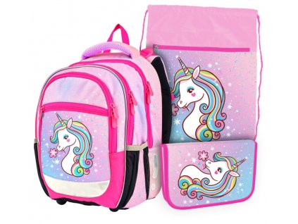 Školní set Stil Unicorn – batoh, penál a sáček pro holky