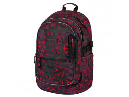 Školní batoh Baagl Core Red Polygon – ergonomický