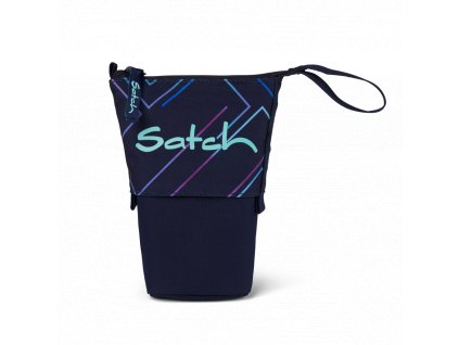 Školní penál slider Satch – Purple Laser