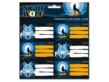 Jmenovky na sešity Ars Una Night Wolf – 18 ks