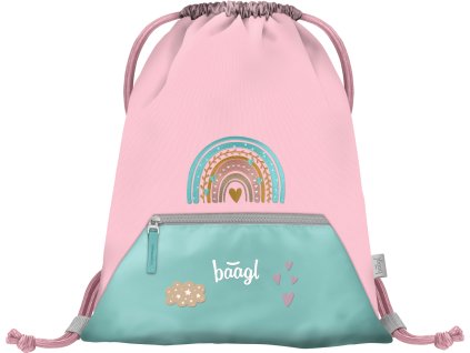 Sáček do školy Baagl Duha – růžový