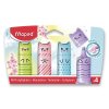 Sada zvýrazňovačů Maped Pastel – 4 ks jemných barev
