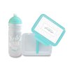 Set Zdravá lahev 0,7 l a box Zdravá sváča – Fresh tyrkys
