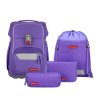 Školní aktovka pro prvňáčky – 4 dílný set, Step by Step BASIS Purple Konfetti