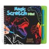 Dino World – škrabací mini sešit Magic Scratch (10 × 10 cm)