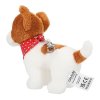 Top Model – Plyšový přívěsek hnědobílý pejsek s červeným šátkem 2