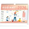 Týdenní rodinný plánovací kalendář s háčkem 2026 – 30 × 21 cm