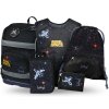Školní set Baagl Zippy Plus Pixel Space II – aktovka, penál, sáček, zástěra a peněženka